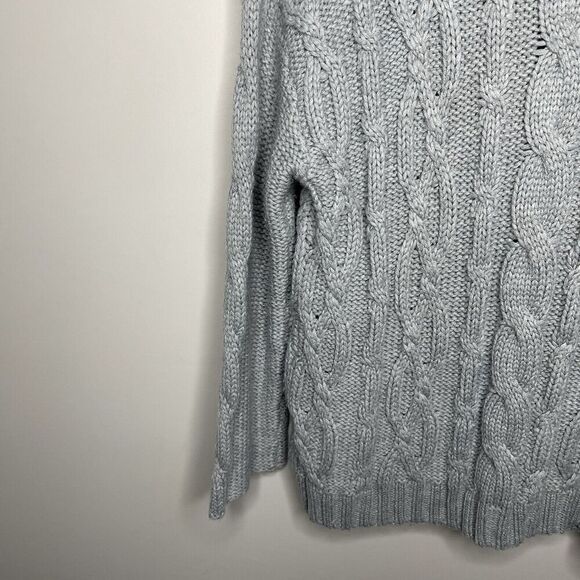 MARINA MOSCONE Sweater Women Medium Gray Oversized Turtleneck Pullover - Picture 11 of 14